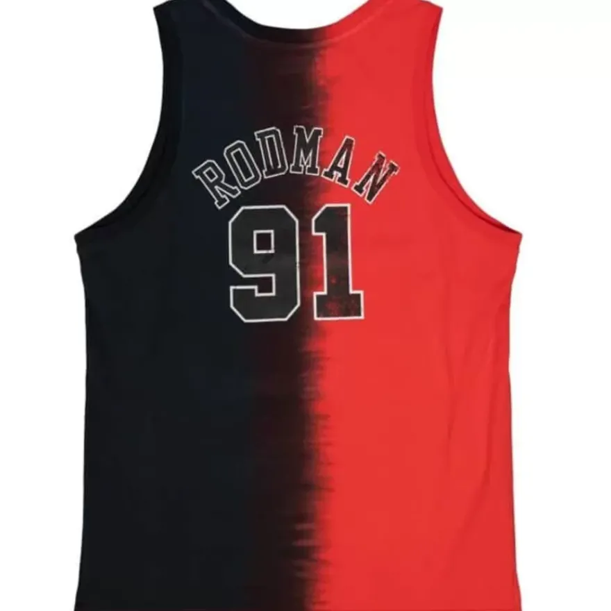 Mitchell & Ness T-Shirts & Tops-Tie Dye Cotton N&N Tank Chicago Bulls Dennis Rodman