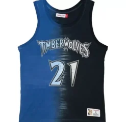 Mitchell & Ness T-Shirts & Tops-Tie Dye Cotton N&N Tank Minnesota Timberwolves Kevin Garnett