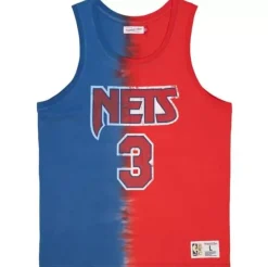 Mitchell & Ness T-Shirts & Tops-Tie Dye Cotton N&N Tank New Jersey Nets Drazen Petrovic