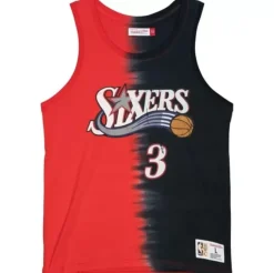 Mitchell & Ness T-Shirts & Tops-Tie Dye Cotton N&N Tank Philadelphia 76Ers Allen Iverson