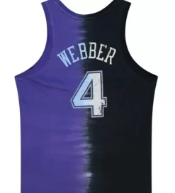 Mitchell & Ness T-Shirts & Tops-Tie Dye Cotton N&N Tank Sacramento Kings Chris Webber