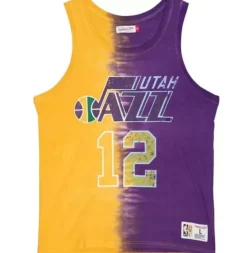 Mitchell & Ness T-Shirts & Tops-Tie Dye Cotton N&N Tank Utah Jazz John Stockton