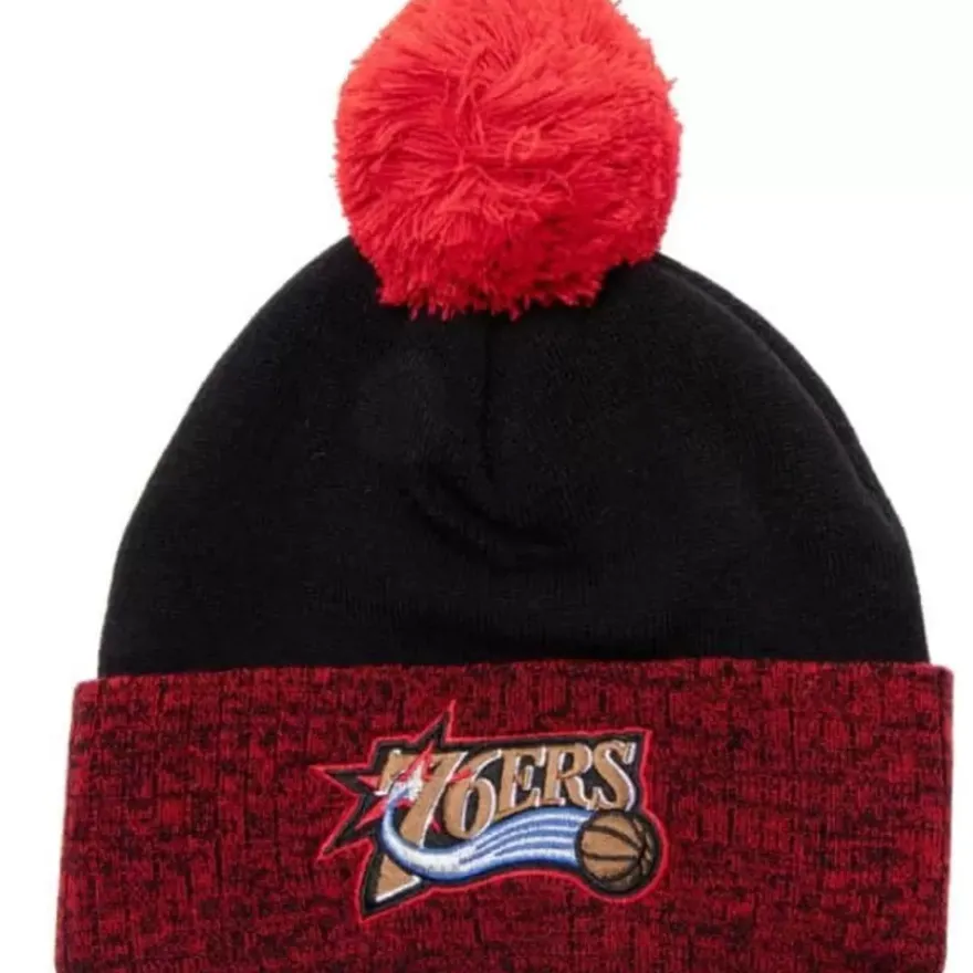 Mitchell & Ness Knit-Two Tone Pom Beanie Hwc Philadelphia 76Ers