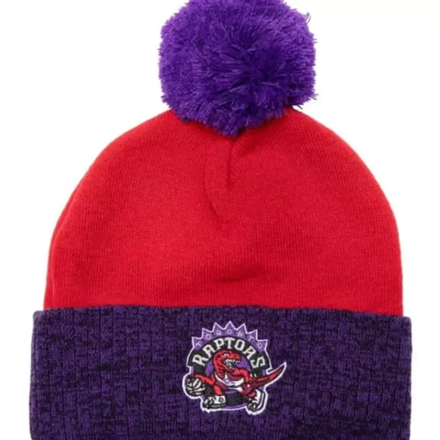 Mitchell & Ness Knit-Two Tone Pom Beanie Hwc Toronto Raptors
