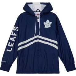 Mitchell & Ness Jackets & Outerwear-Undeniable Full Zip Windbreaker Toronto Maple Leafs