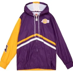 Mitchell & Ness Jackets & Outerwear-Undeniable Full Zip Windbreaker Los Angeles Lakers