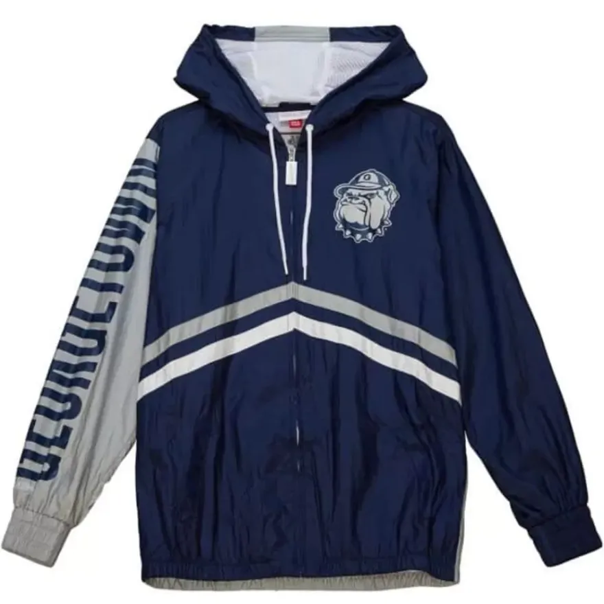 Mitchell & Ness Jackets & Outerwear-Undeniable Full Zip Windbreaker Georgetown University