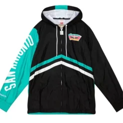 Mitchell & Ness Jackets & Outerwear-Undeniable Full Zip Windbreaker San Antonio Spurs