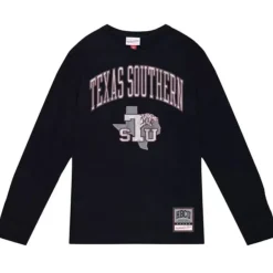 Mitchell & Ness T-Shirts & Tops-University Arch Logo Ls Tee Texas Southern University