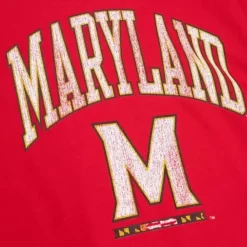 Mitchell & Ness T-Shirts & Tops-University Arch Logo Ls Tee University Of Maryland