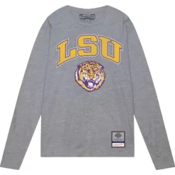 Mitchell & Ness T-Shirts & Tops-University Arch Logo Ls Tee Louisiana State University
