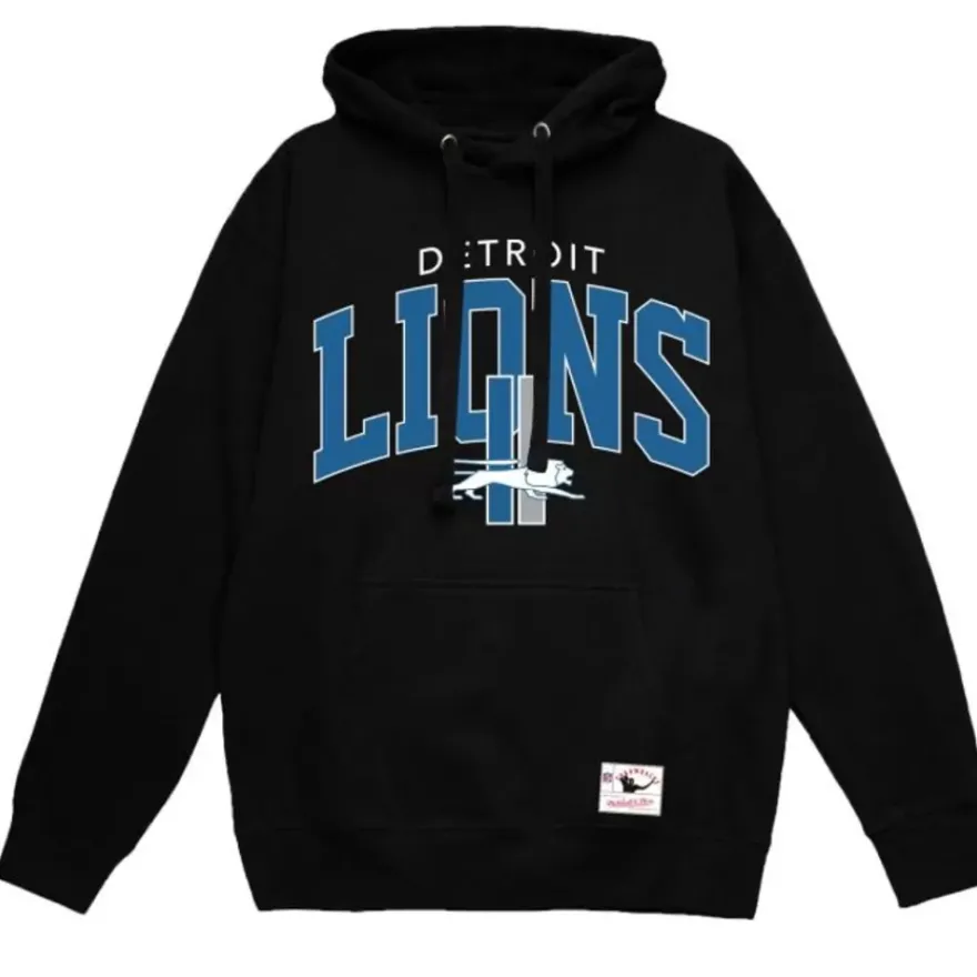 Mitchell & Ness Hoodies & Sweatshirts-Vintage Arch Hoodie Detroit Lions