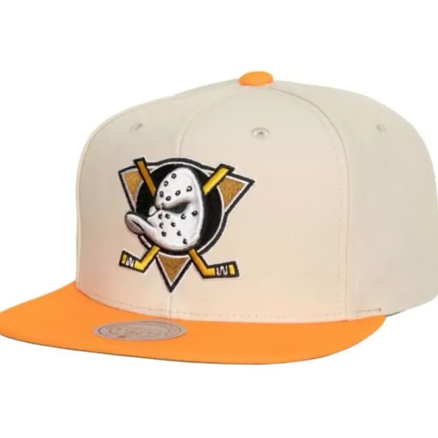 Mitchell & Ness Snapback-Vintage Cream Snapback Anaheim Ducks