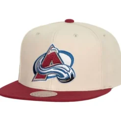 Mitchell & Ness Snapback-Vintage Cream Snapback Colorado Avalanche