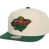 Mitchell & Ness Snapback-Vintage Cream Snapback Minnesota Wild