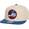 Mitchell & Ness Snapback-Vintage Cream Snapback Winnipeg Jets