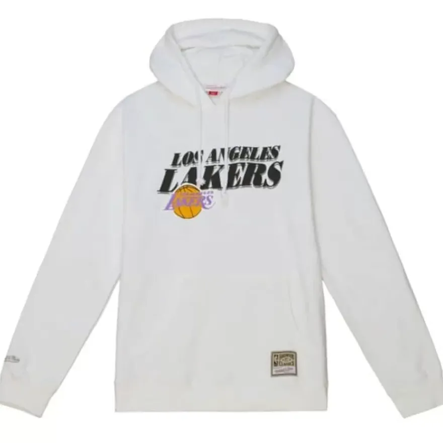 Mitchell & Ness Hoodies & Sweatshirts-Vintage Line Up Pullover Los Angeles Lakers