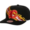 Mitchell & Ness Snapback-Vintage Paintbrush Snapback Calgary Flames