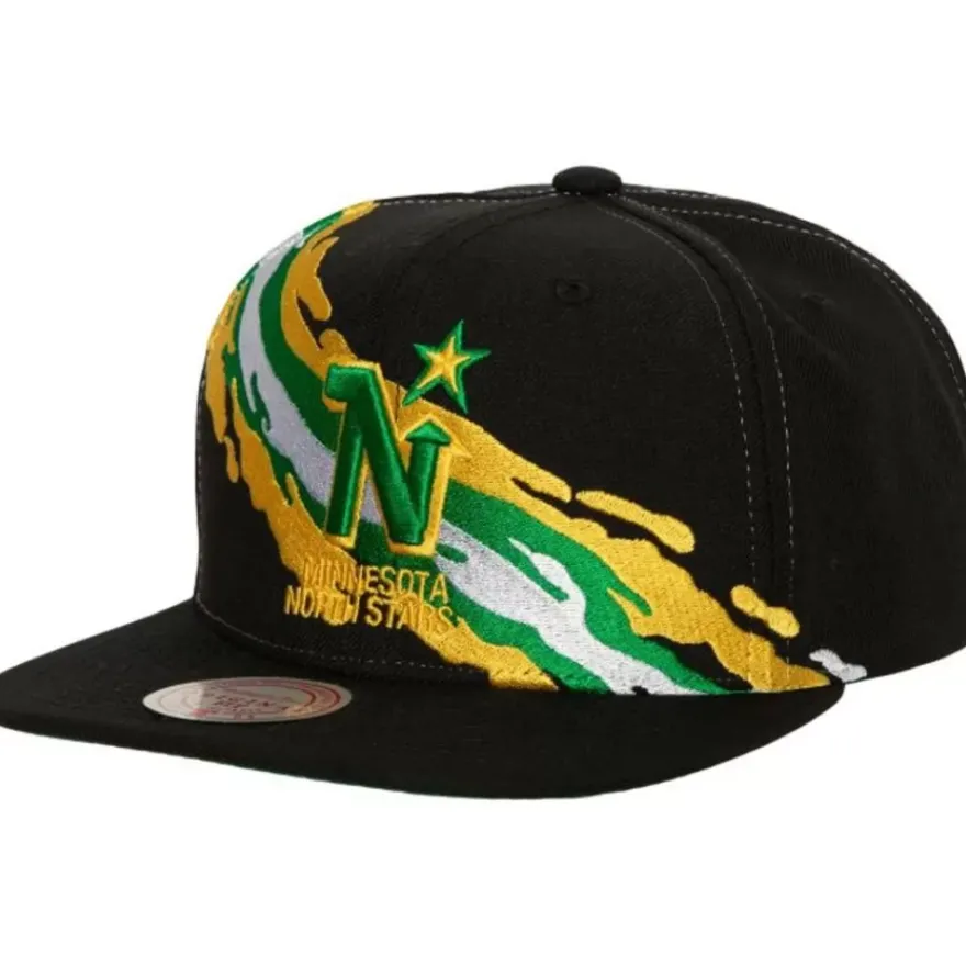Mitchell & Ness Snapback-Vintage Paintbrush Snapback Minnesota North Stars