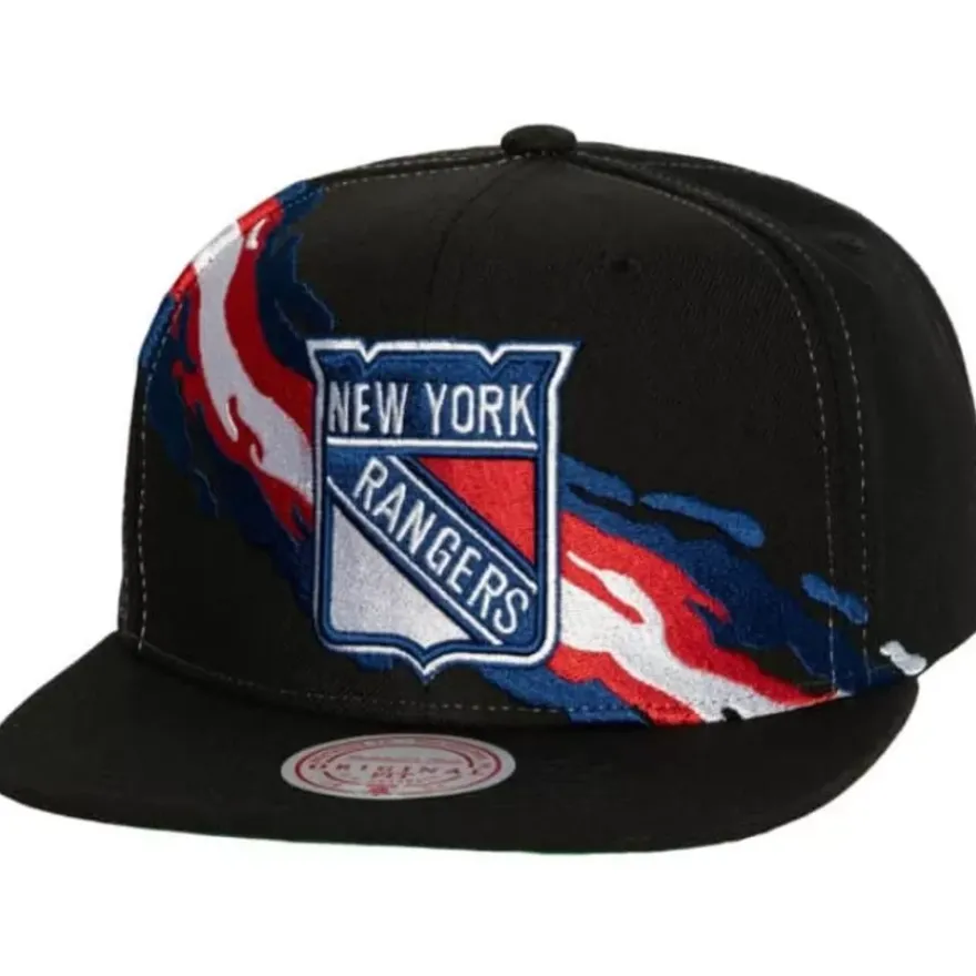 Mitchell & Ness Snapback-Vintage Paintbrush Snapback New York Rangers