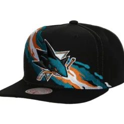 Mitchell & Ness Snapback-Vintage Paintbrush Snapback San Jose Sharks