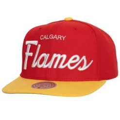 Mitchell & Ness Snapback-Vintage Script Snapback Calgary Flames