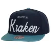 Mitchell & Ness Snapback-Vintage Script Snapback Seattle Kraken