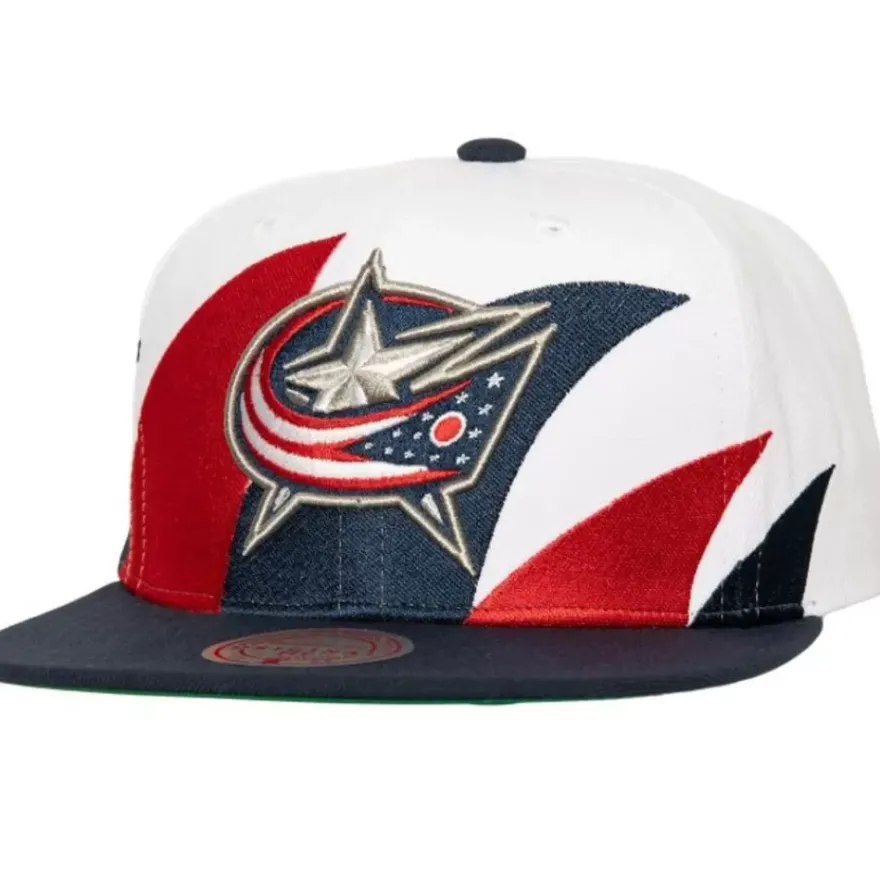 Mitchell & Ness Snapback-Vintage Sharktooth Snapback Columbus Blue Jackets
