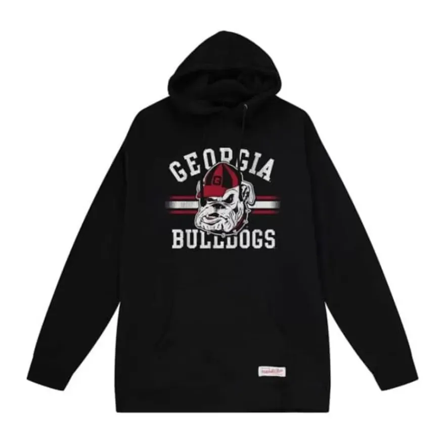 Mitchell & Ness Hoodies & Sweatshirts-Vintage Stripes Pullover University Of Georgia