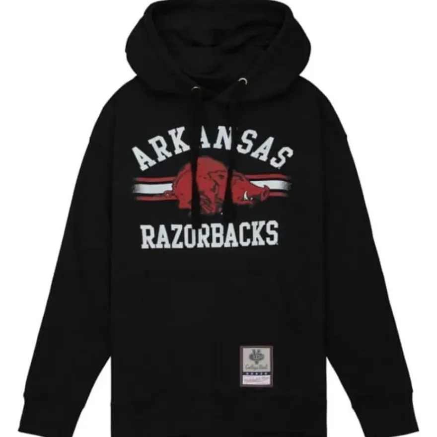 Mitchell & Ness Hoodies & Sweatshirts-Vintage Stripes Pullover University Of Arkansas
