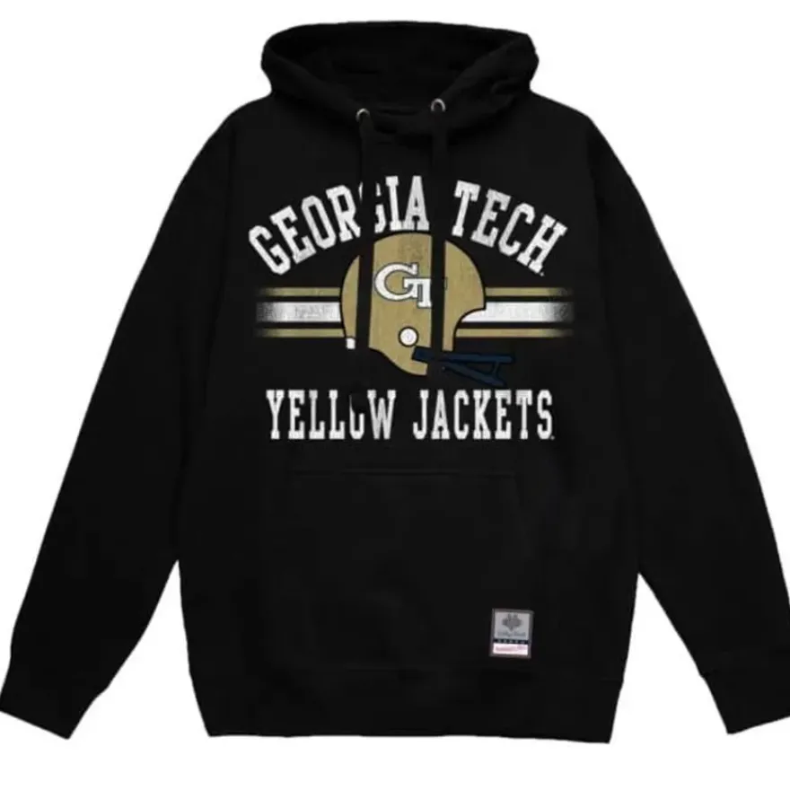 Mitchell & Ness Hoodies & Sweatshirts-Vintage Stripes Pullover Georgia Tech