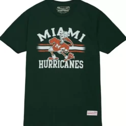 Mitchell & Ness T-Shirts & Tops-Vintage Stripes Tee University Of Miami