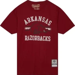 Mitchell & Ness T-Shirts & Tops-Vintage Stripes Tee University Of Arkansas