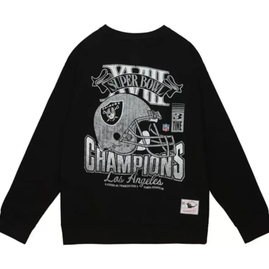 Mitchell & Ness Hoodies & Sweatshirts-Vtg Super Bowl Crew Oakland Raiders
