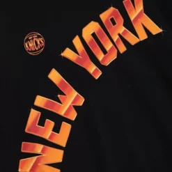 Mitchell & Ness Hoodies & Sweatshirts-Womens Big Face 4.0 Crop Hoodie New York Knicks