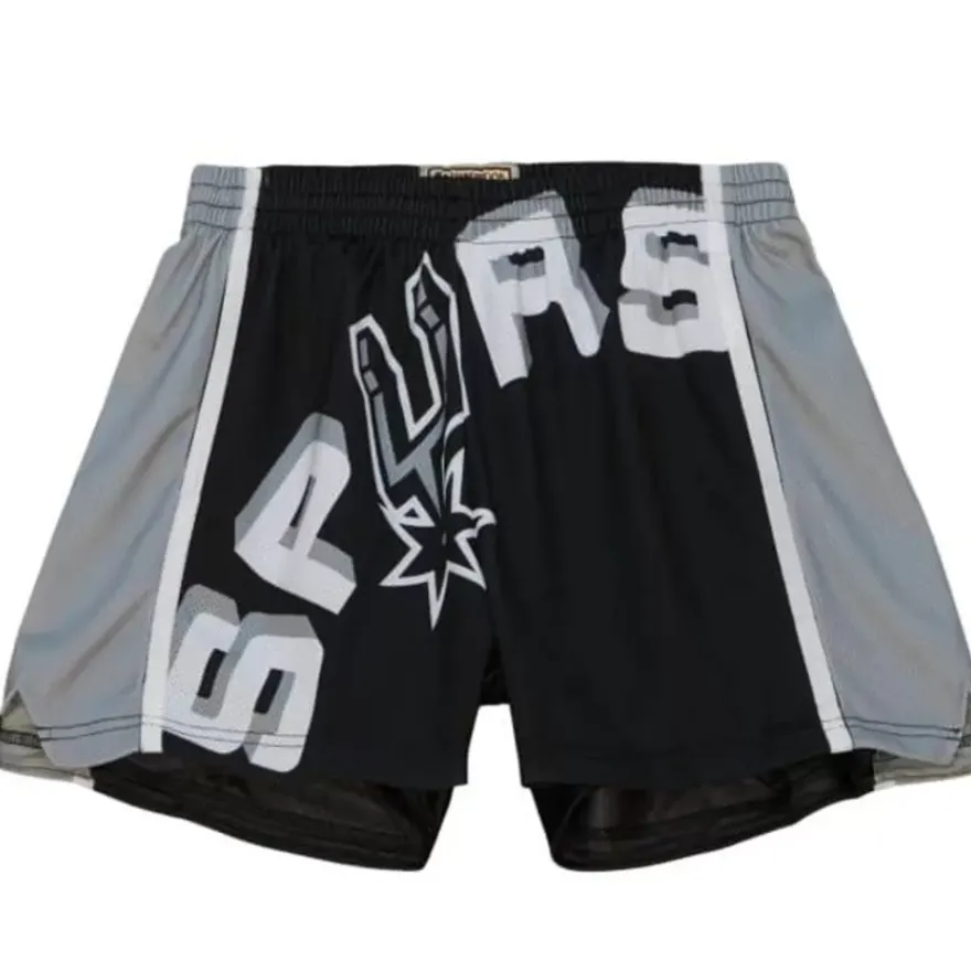 Mitchell & Ness Shorts-Womens Big Face 3.0 Shorts San Antonio Spurs