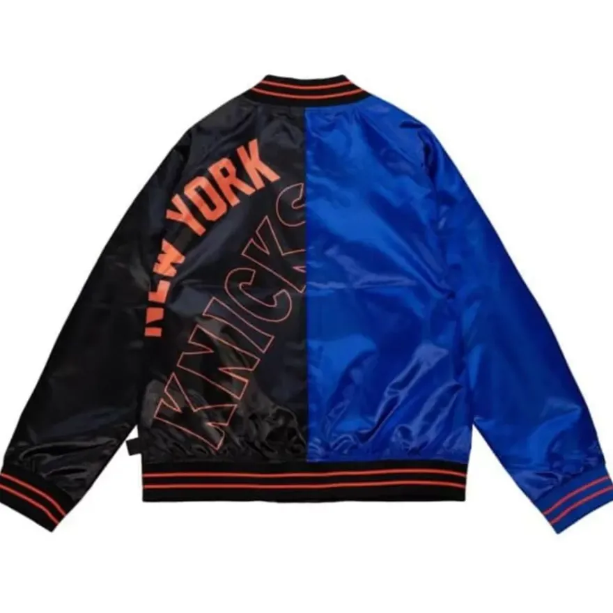 Mitchell & Ness Jackets & Outerwear-Womens Big Face Satin Jacket 5.0 New York Knicks