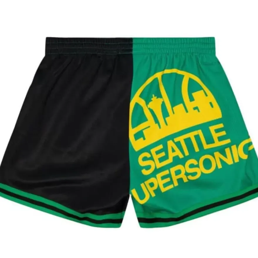 Mitchell & Ness Shorts-Womens Big Face Shorts 5.0 Seattle Supersonics