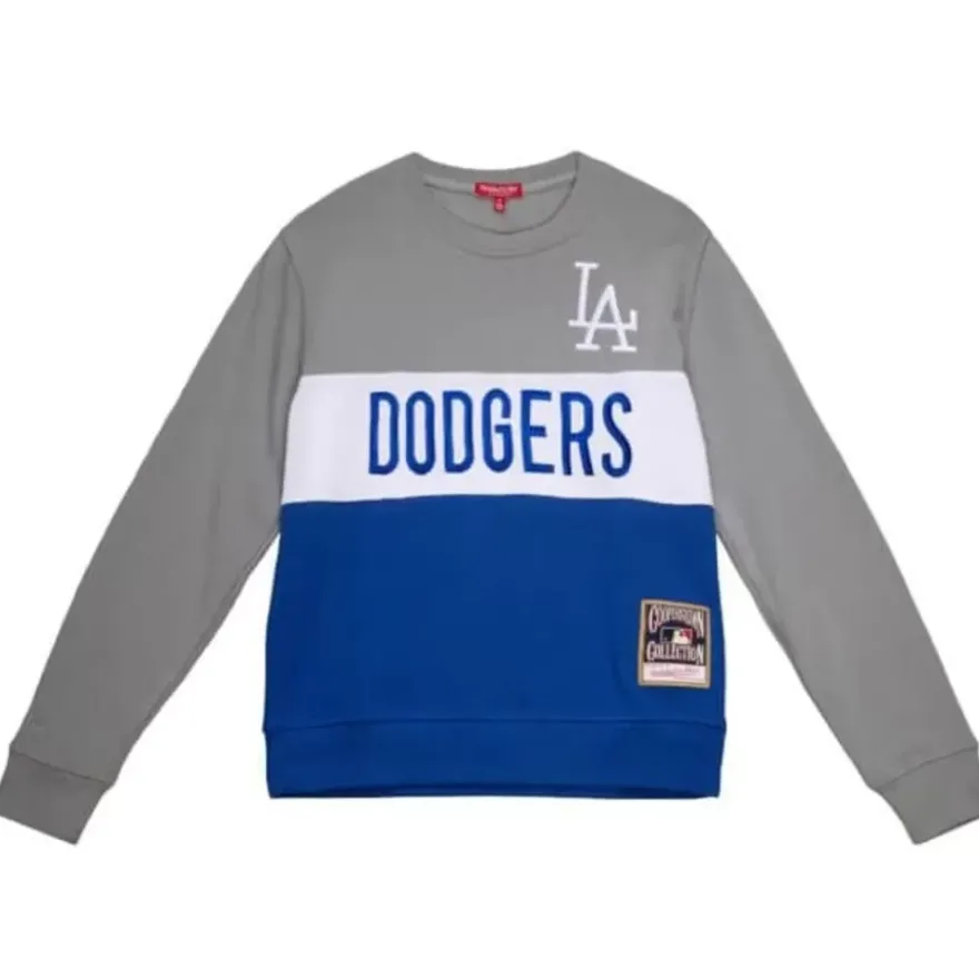 Mitchell & Ness Hoodies & Sweatshirts-Women'S Color Block Crew 2.0 Los Angeles Dodgers
