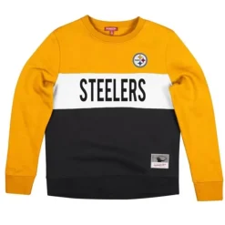 Mitchell & Ness Hoodies & Sweatshirts-Women'S Color Block Crew 2.0 Pittsburgh Steelers