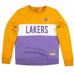 Mitchell & Ness Hoodies & Sweatshirts-Women'S Color Block Crew 2.0 Los Angeles Lakers