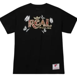Mitchell & Ness T-Shirts & Tops-Womens Floral Ss Top Real Salt Lake