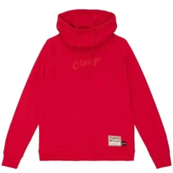 Mitchell & Ness Hoodies & Sweatshirts-Womens Funnel Neck Fleece 3.0 Chicago Bulls
