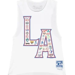 Mitchell & Ness T-Shirts & Tops-Womens La All Over Print Tee