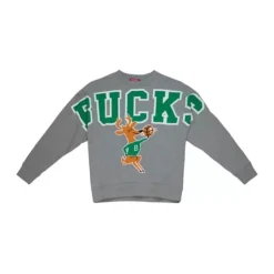 Mitchell & Ness Hoodies & Sweatshirts-Womens Logo Fleece Milwaukee Bucks