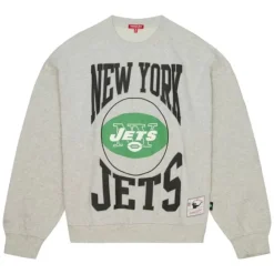 Mitchell & Ness Hoodies & Sweatshirts-Women'S Logo Lightweight Crew 3.0 New York Jets