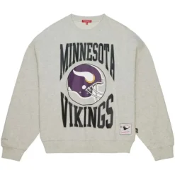 Mitchell & Ness Hoodies & Sweatshirts-Women'S Logo Lightweight Crew 3.0 Minnesota Vikings