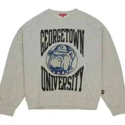 Mitchell & Ness Hoodies & Sweatshirts-Women'S Logo Lightweight Crew 3.0 Georgetown University