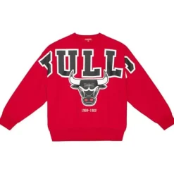 Mitchell & Ness Hoodies & Sweatshirts-Womens Logo Lightweight Fleece Chicago Bulls