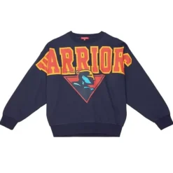 Mitchell & Ness Hoodies & Sweatshirts-Womens Logo Lightweight Fleece Golden State Warriors